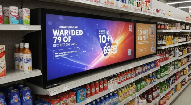Supermerkatu eta janari-dendetarako LCD pantaila luzatuak